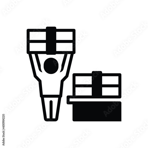 Black solid icon for pick 