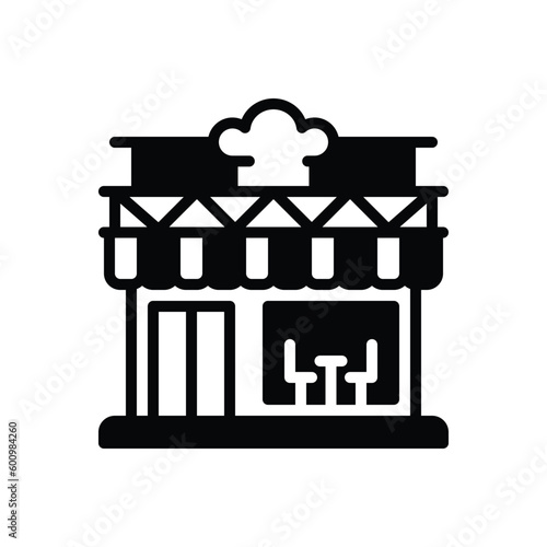 Black solid icon for restaurants 