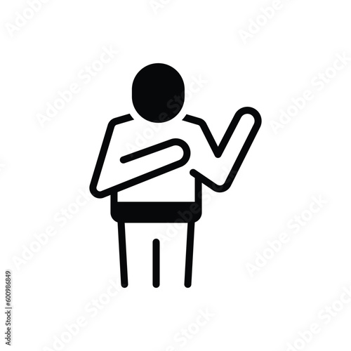 Black solid icon for honest 