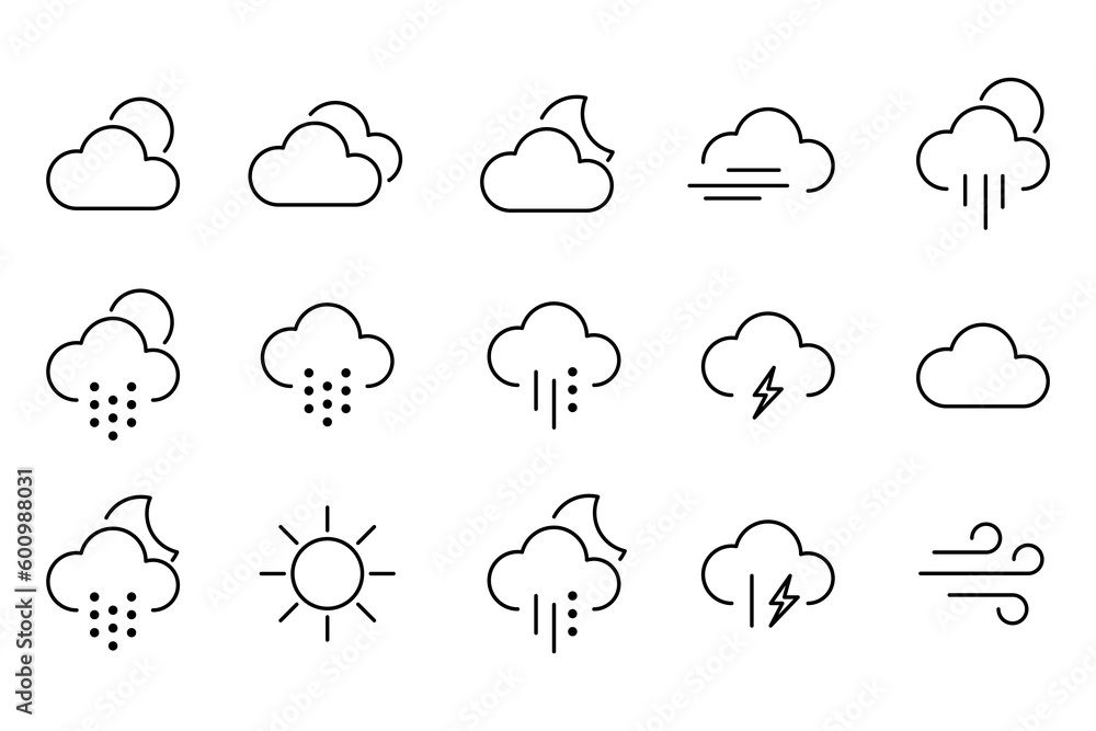 Weather - Pixel Perfect icons vector design Weather - Pixel Perfect icons vector design