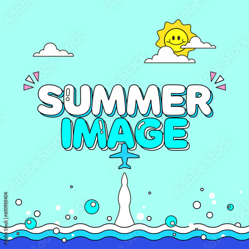 여름 프레임 일러스트 09
