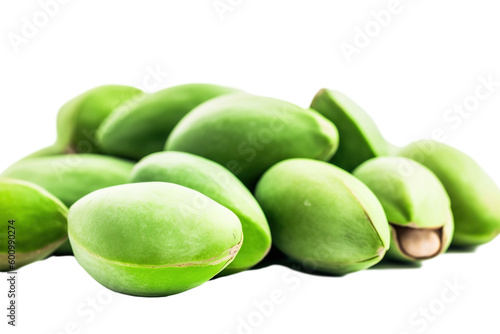 Wallpaper Mural stock photo of fresh almonds on a pristine white background isolated PNG Torontodigital.ca