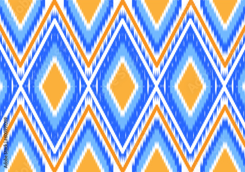 Blue yellow fabric pattern blanket