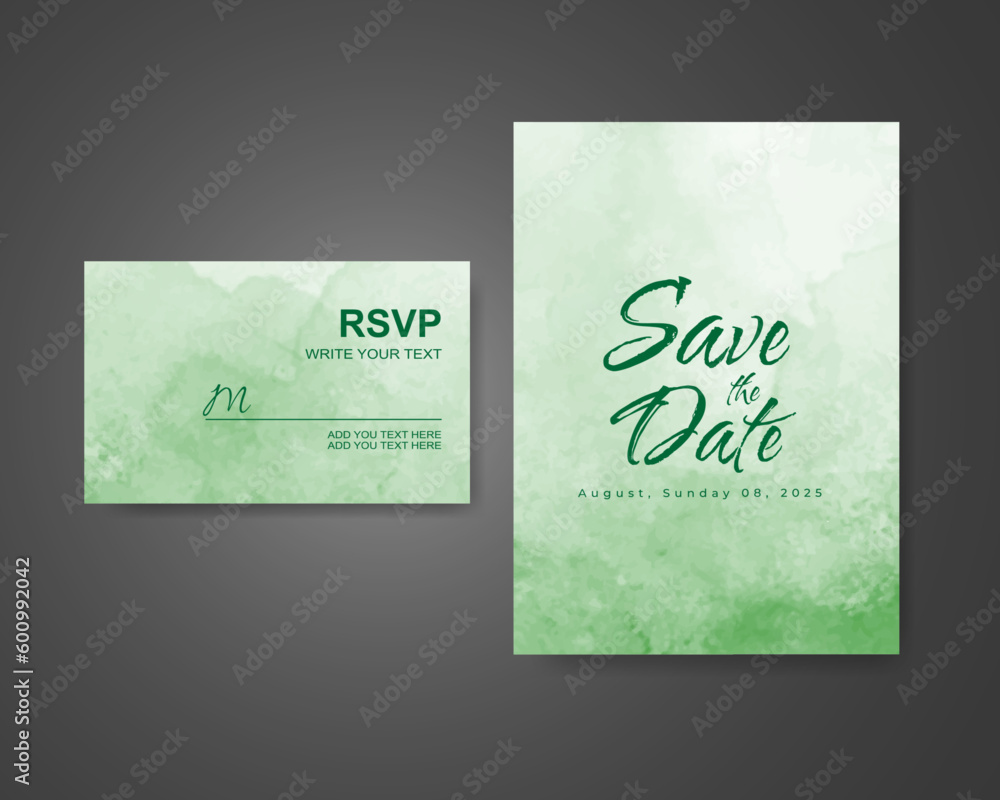 Wedding invitation with abstract watercolor background Wedding invitation with abstract watercolor background
