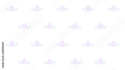 ゆめかわ系ファンシークロスパターン⭐︎PNG