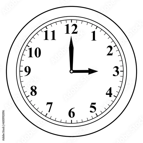 clock line vector illustration