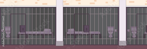 Cute and nice design of Prison and interior objects vector design