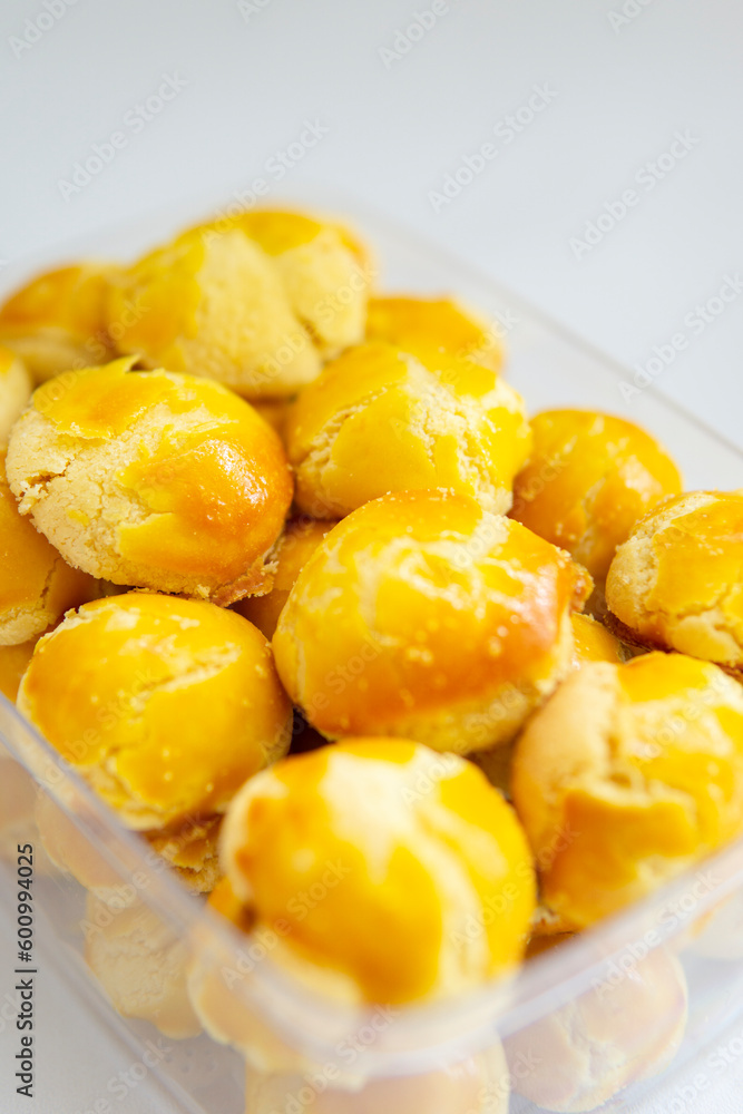 Nastar tart. cake with pineapple jam in it. Very popular for Eid and other special moments. Isolated background in white Nastar tart. cake with pineapple jam in it. Very popular for Eid and other special moments. Isolated background in white