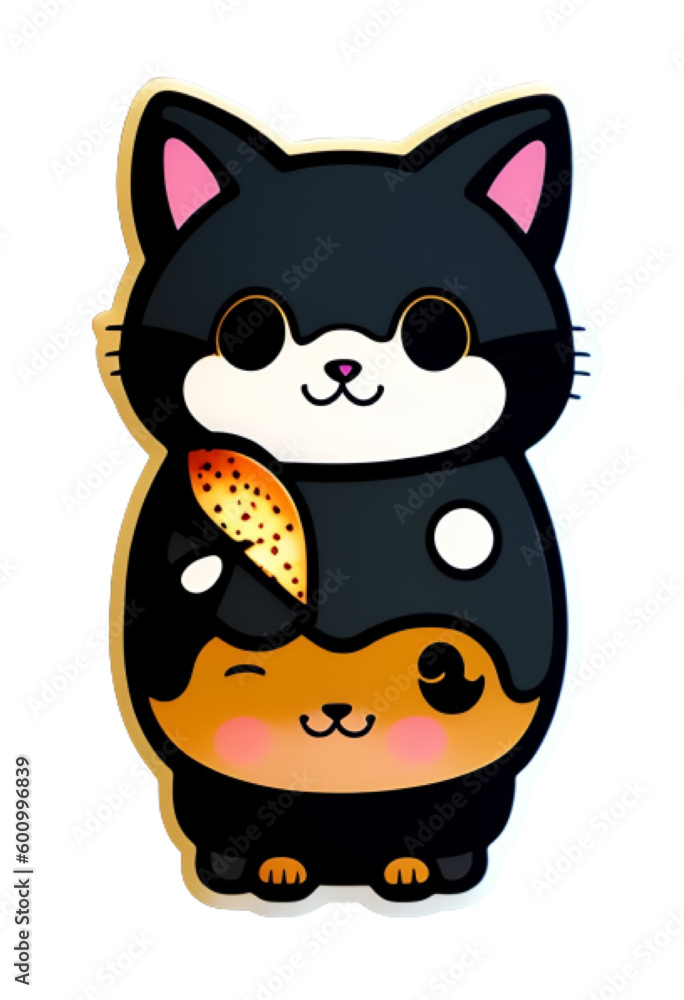 cute cartoon cat sticker cute cartoon cat sticker
