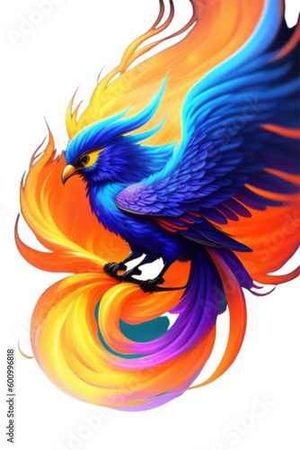 A cerulean phoenix