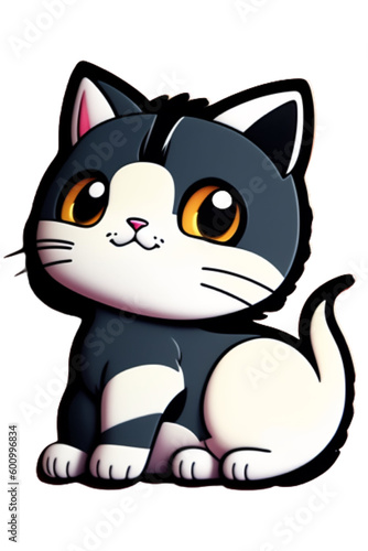 cute cartoon cat sticker