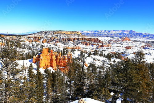 Bryce Canyon National Park, a Park with natural amphitheater, many overlooks and trails in Utah, USA