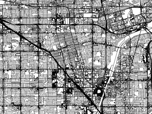 Vector road map of the city of  Anaheim California in the United States of America on a white background. photo