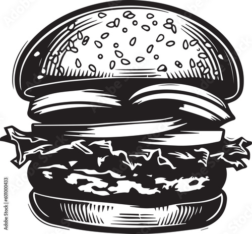 Burger logo, burger icon, vector illustration, SVG