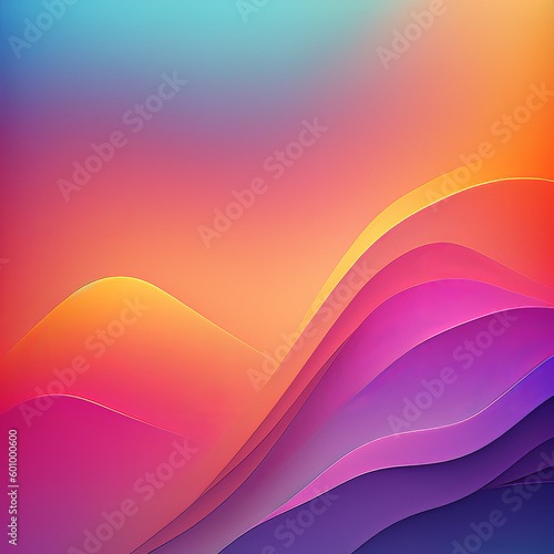 Gradient Ombre Abstract Bright Graphic Design Background