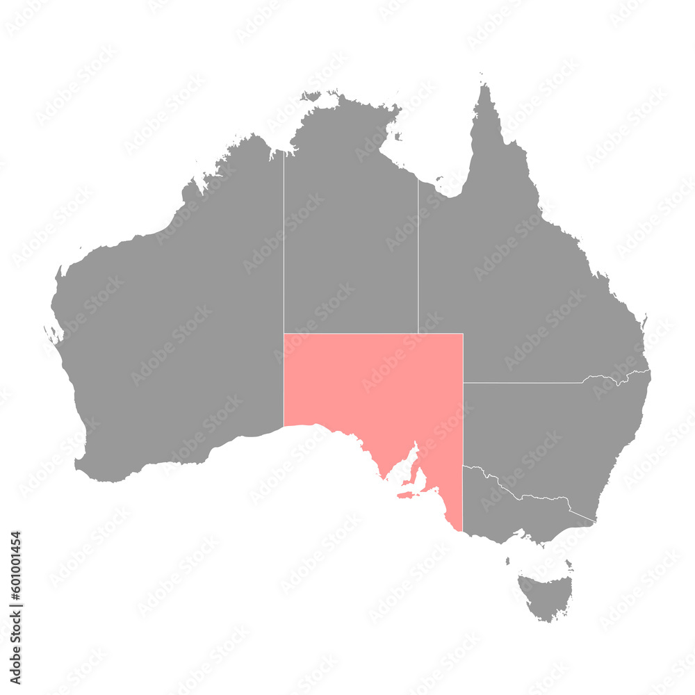 Fototapeta premium South Australia Map, state of Australia. Vector Illustration.