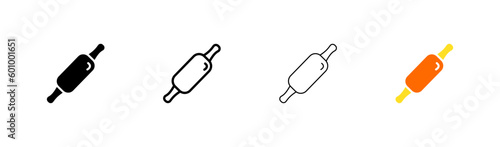 Kitchen rock. Different style, color, kitchen rolling pin icons. Vector icons