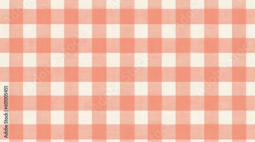 Red and white checkered background. Generative ai composite.