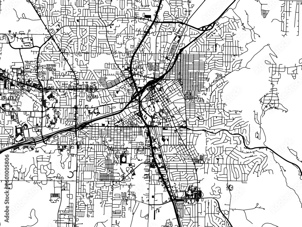 Vector road map of the city of Huntsville Alabama in the United States ...