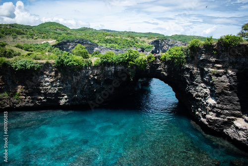 Indonesia, this incredible little cove called Broken Beach or locally known as Pantai Pasih Uug is picturesque and one of the most visited destinations on Nusa Penida Island. Don't miss it!