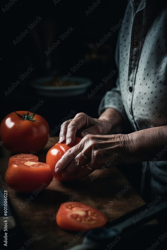 The hands of a chef preparing food The hands of a chef preparing food