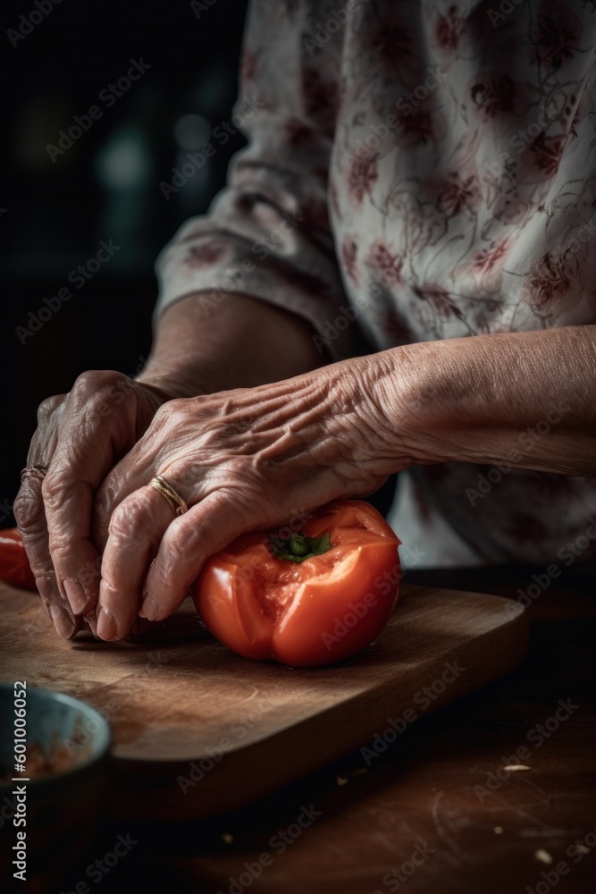 The hands of a chef preparing food The hands of a chef preparing food