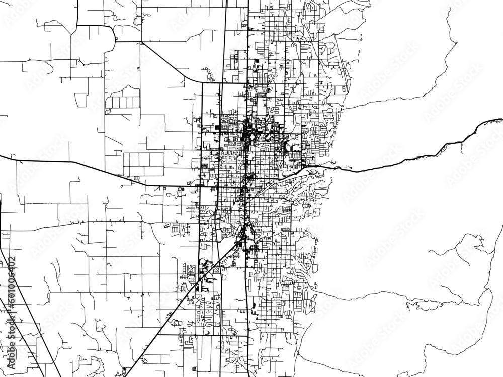 Vector road map of the city of Logan Utah in the United States of
