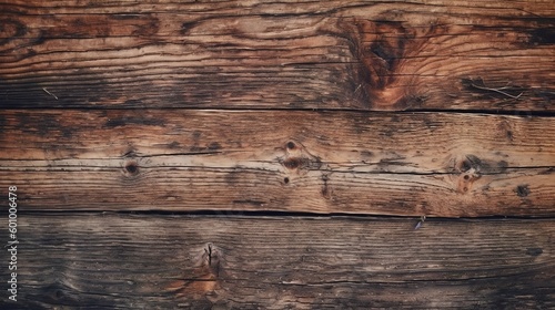 Old wooden planks surface texture. Generative AI.  photo