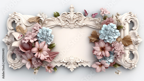  3d picture frame using a soft color palette and a vintage aesthetic,Generative, AI, Illustration.