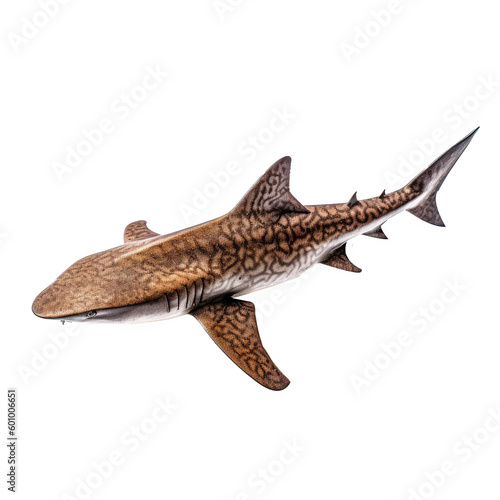 brown shark isolated on white