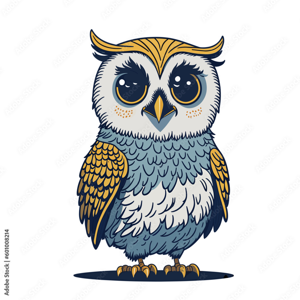 Fototapeta premium Owl Vector Image, Cute Owl Illustration