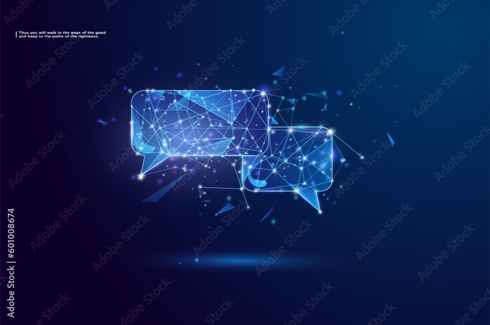 Abstract Chat Messages icon from lines and triangles Abstract Chat Messages icon from lines and triangles