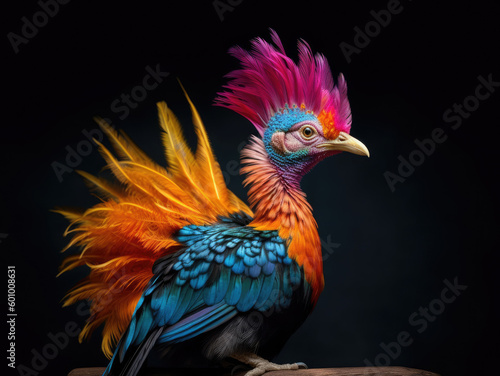 Colorful Eurasian kingfisher close up view
