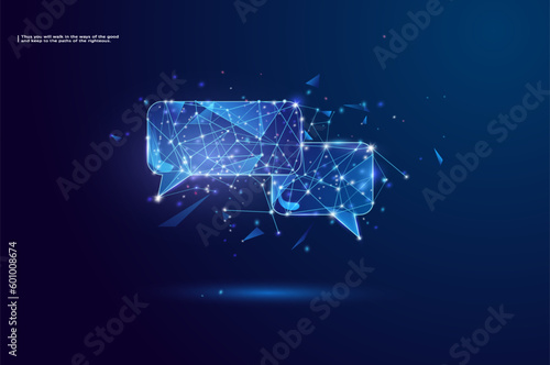 Abstract Chat Messages icon from lines and triangles