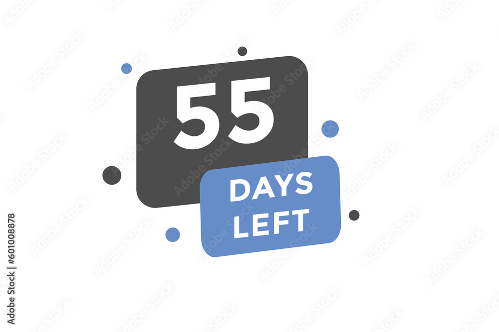 55 days Left countdown template. 55 day Countdown left banner label button eps 10 55 days Left countdown template. 55 day Countdown left banner label button eps 10