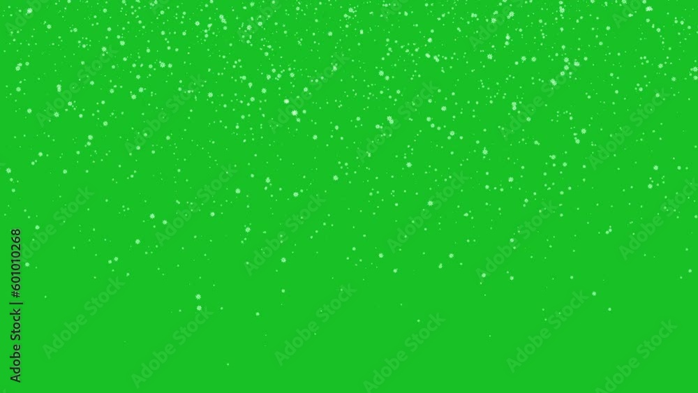 Snow flakes falling on green screen motion graphic effects. Snow flakes falling on green screen motion graphic effects.