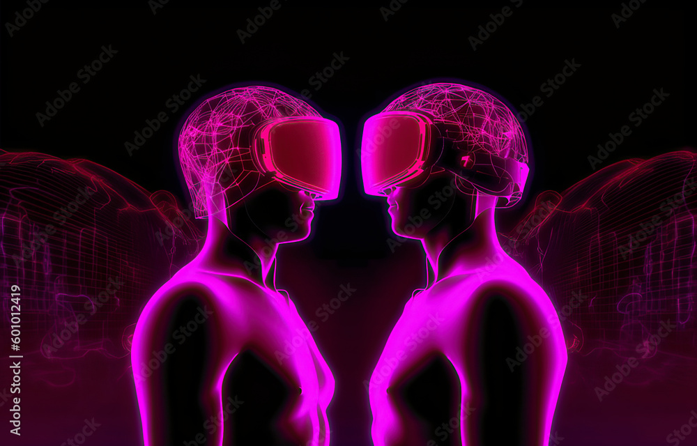 The Cyberpunk Future: Futuristic VR Technology Meets High-Tech Fashion in a Dark World, ai generative The Cyberpunk Future: Futuristic VR Technology Meets High-Tech Fashion in a Dark World, ai generative
