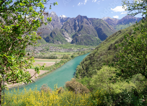 the Mera river in Novate Mezzola, Valchiavenna