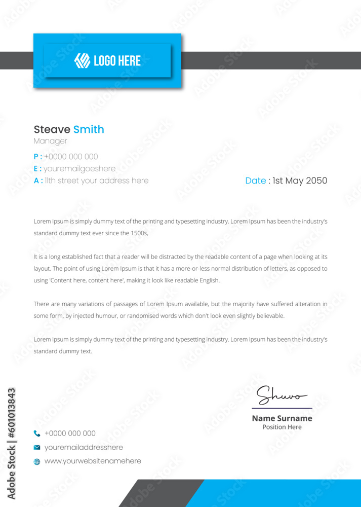 Modern Letterhead Design for your business and branding Modern Letterhead Design for your business and branding