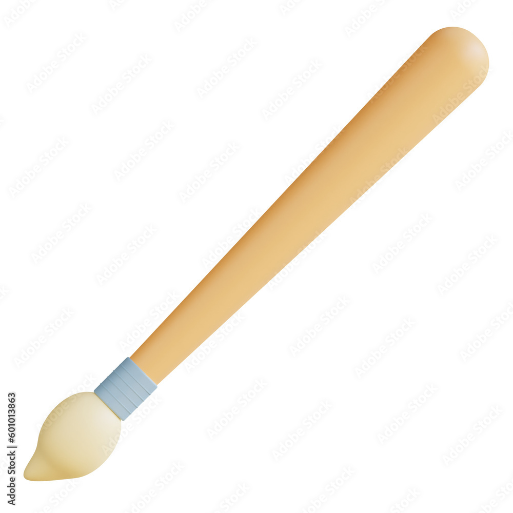 3d Paint Brush Illustration With Transparent Background 3d Paint Brush Illustration With Transparent Background