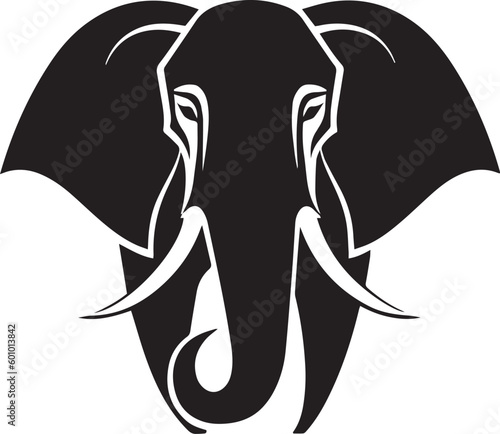 Elephant head logo, Elephant icon isolated on a white background, Vector, Illustration, SVG