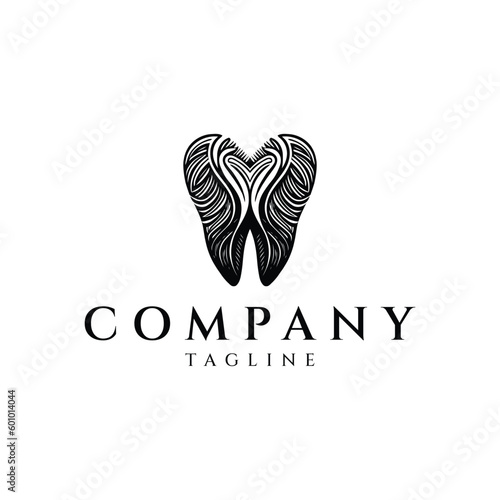 Dental logo design vector illustration