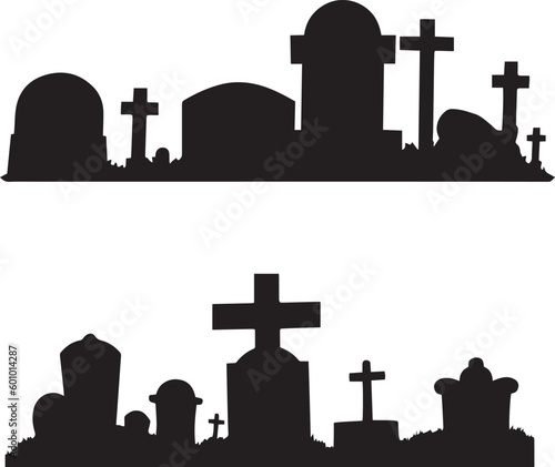 Sketch grave or cemetery, resting place, Old murble stone tombstone with christian cross, vector illustration, SVG