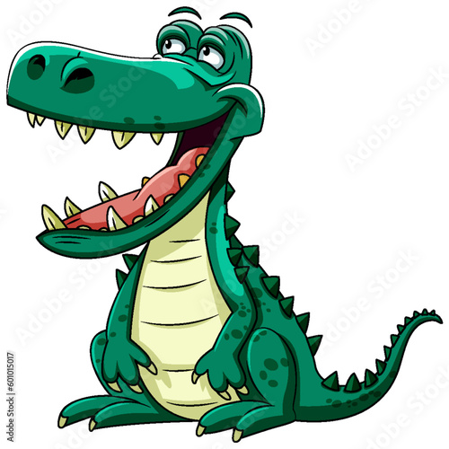 A Tyrannosaurus cartoon character isolated
