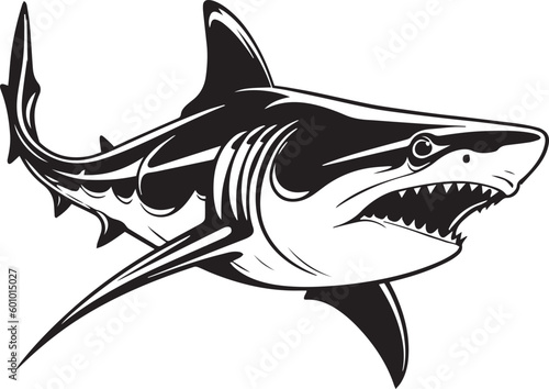 Shark, angry shark vector Illustration, SVG photo