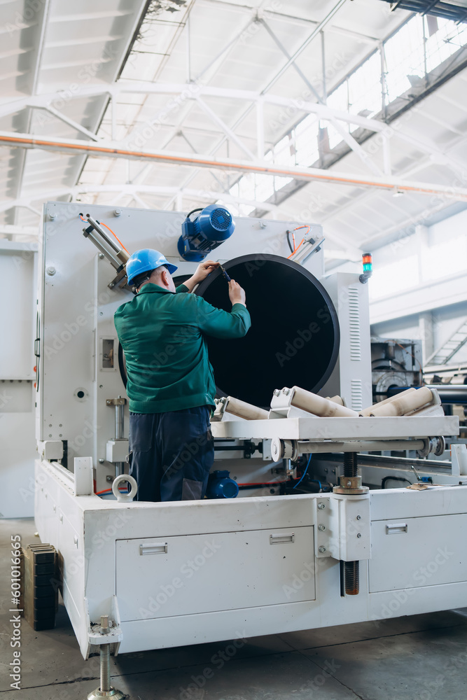PVC pipe, inspection by engineer PVC pipe, inspection by engineer