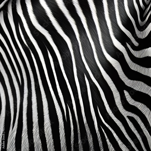 Zebra Black and White Animal Skin Fur