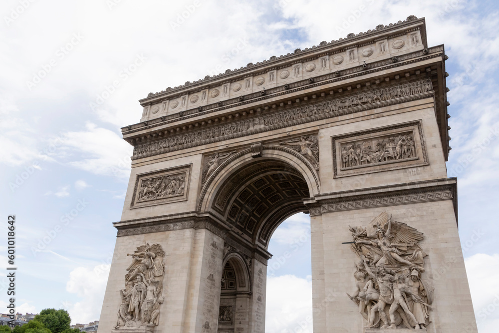 sight of  Arc de Triomphe in Paris