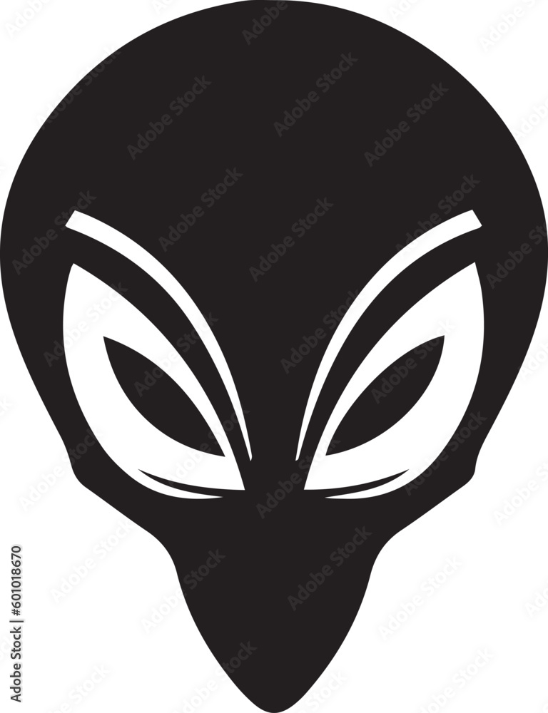 Alien head logo icon, alien logo isolated on a white background, SVG, Vector, Illustration.
Alien head logo icon, alien logo isolated on a white background, SVG, Vector, Illustration.
