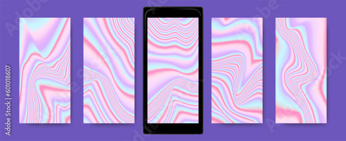 Abstract colorful holograph...